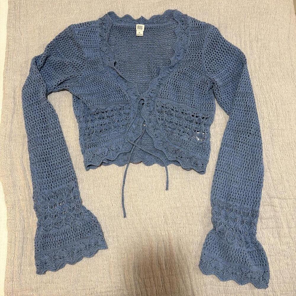 Urban Outfitters Women's Blue and Navy Cardigan
